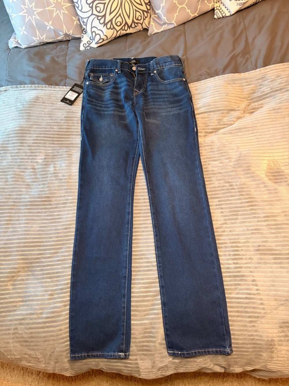 Men’s Dark Blue Straight-Leg Jeans